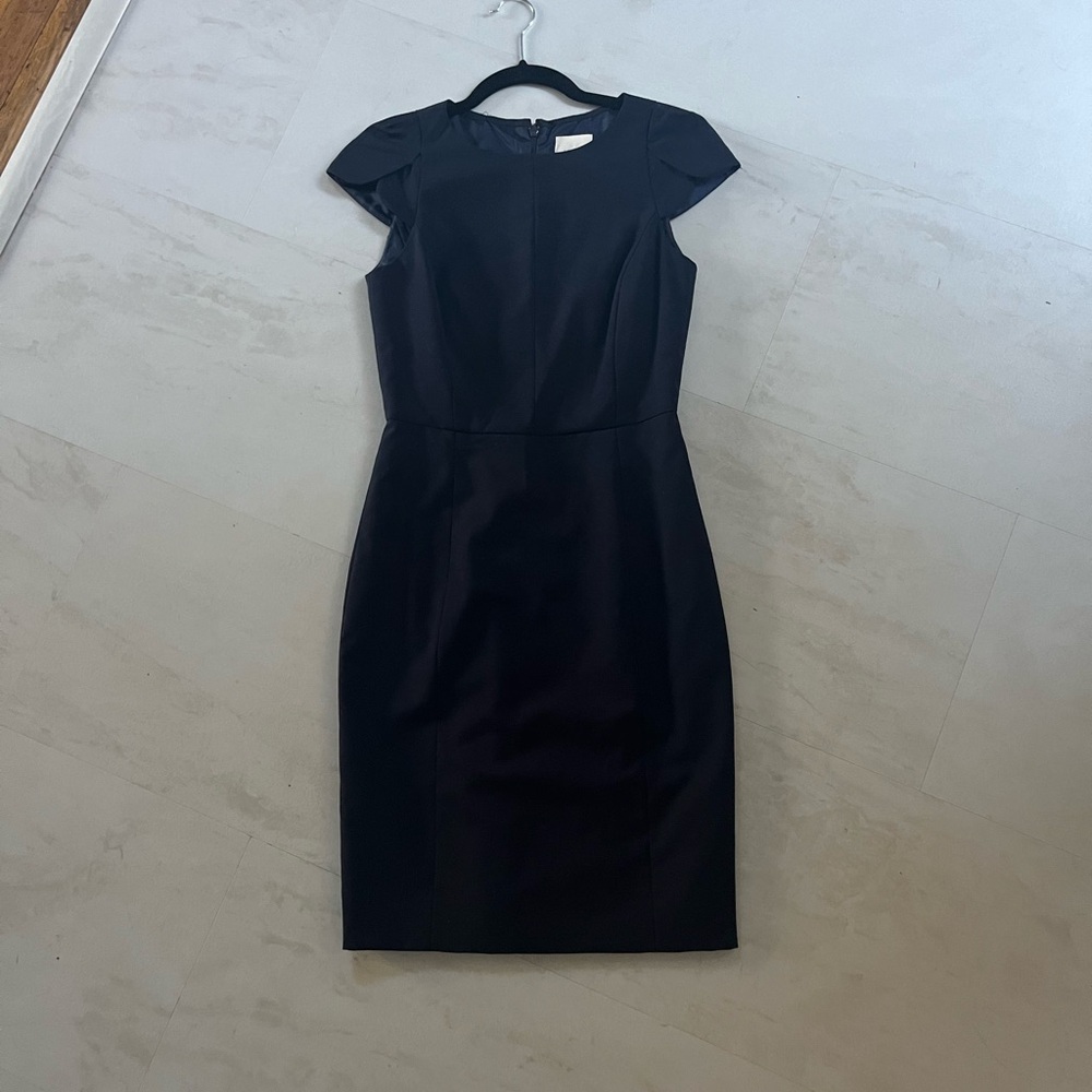 J crew factory suit dress size 00 navy blue